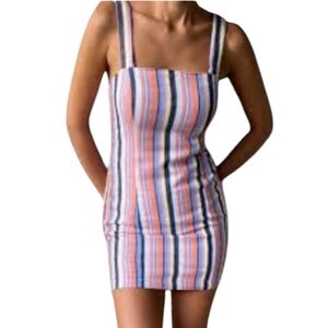 Striped Multicolor Bodycon Dress
